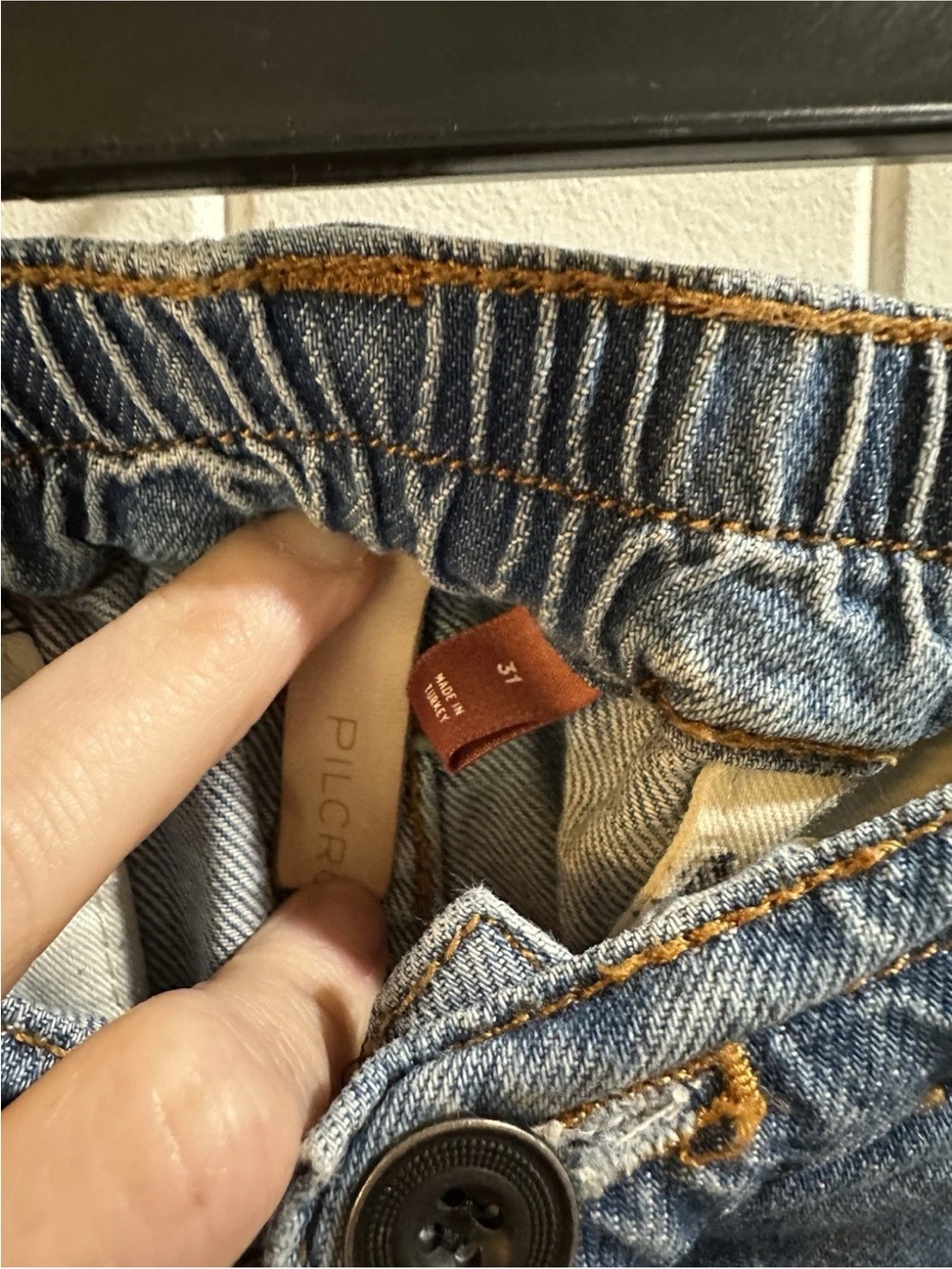 Pilcro Light Blue Boyfriend Drawstring Cuff Jeans - Picture 7 of 8